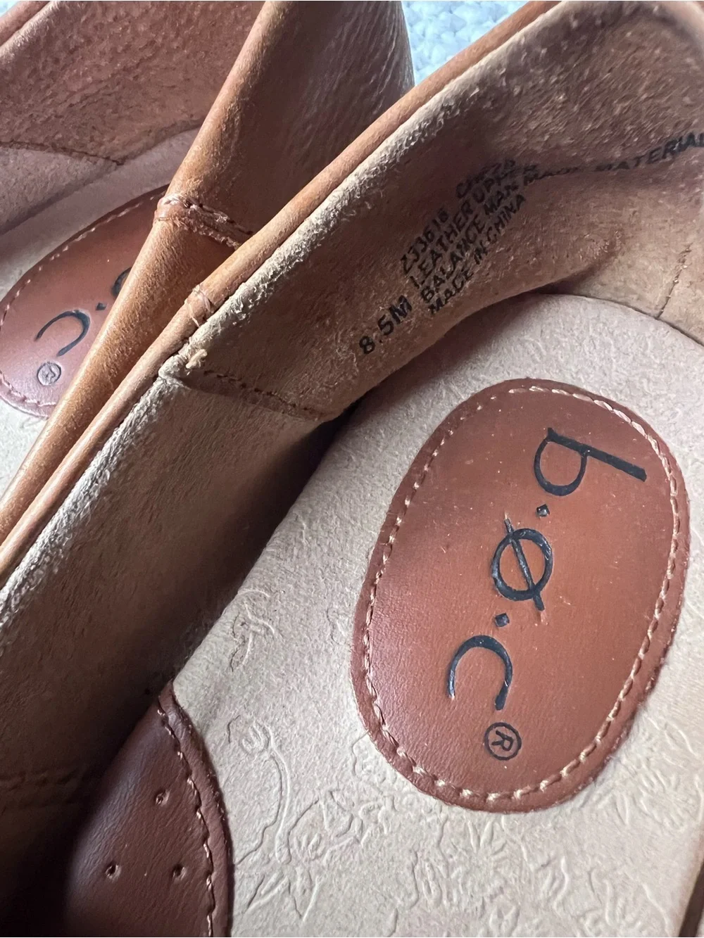 b.o.c. Leather Casual Loafer Cottagecore Earthy Office Minimalist Work Size 8.5 - Picture 8 of 8
